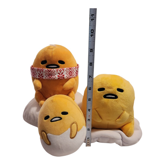 Lot of‎ 3 Gudetama The Lazy Egg Plush Sanrio Squishmallow - Picture 4 of 4